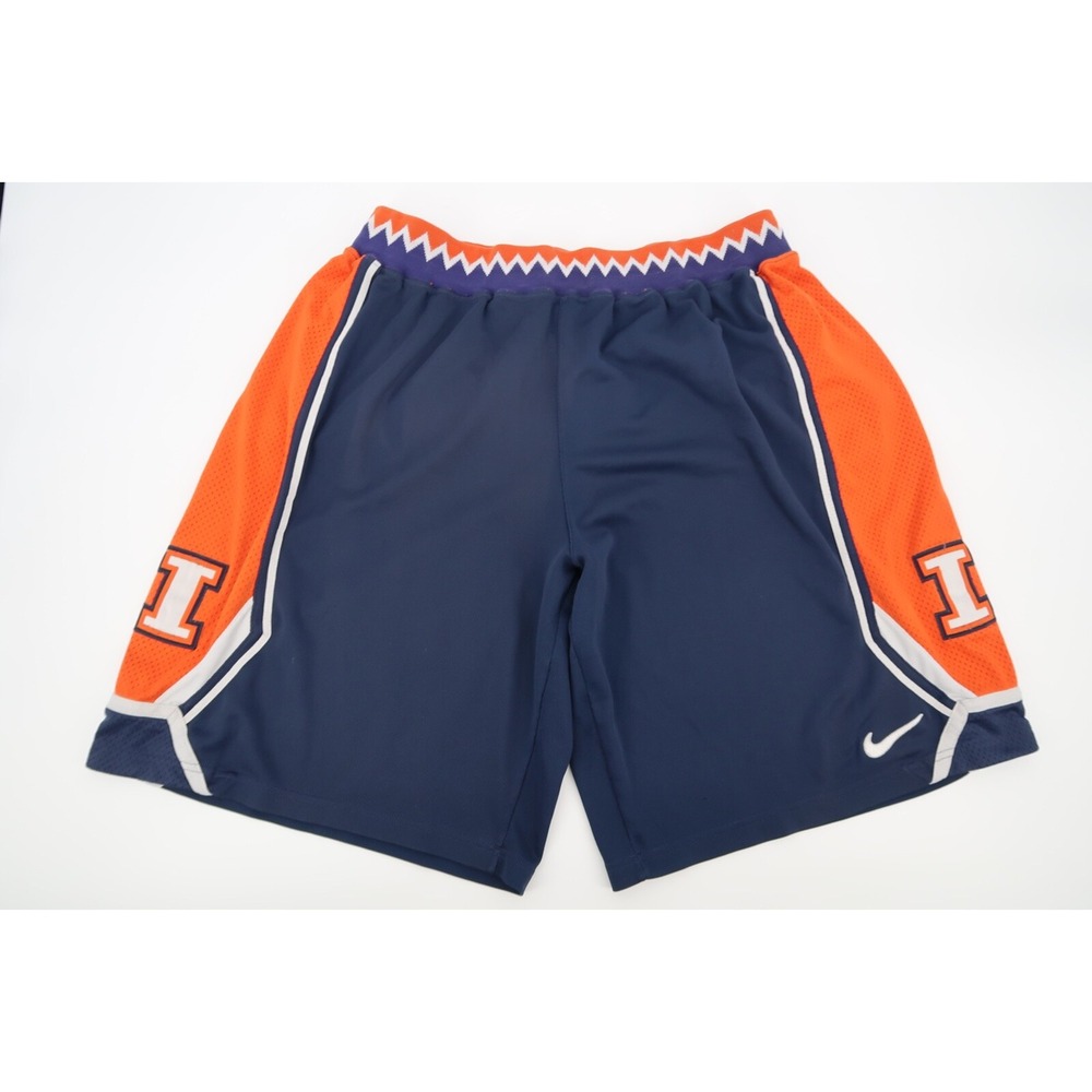 Vintage Nike Illinois Fighting Illini Authentic Basketball Shorts Mens Large USA